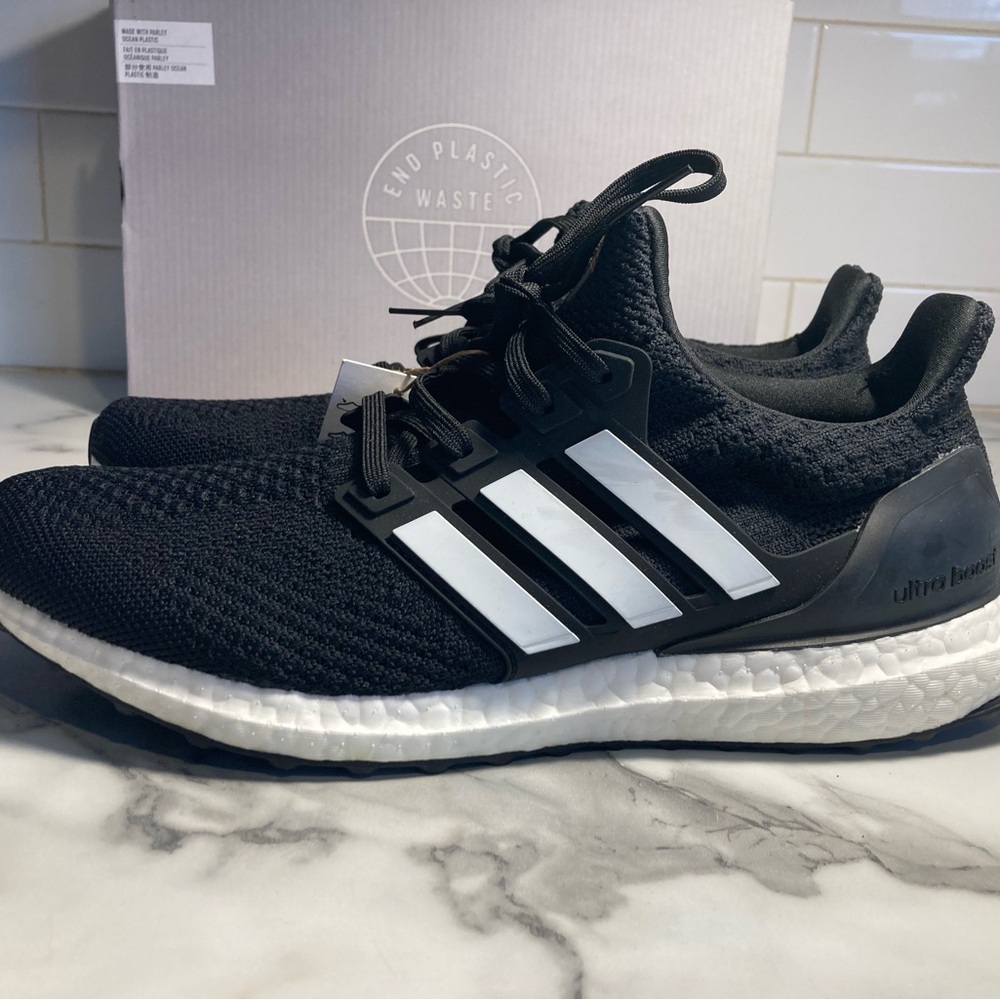 Adidas UltraBoost Black and White Running Shoes